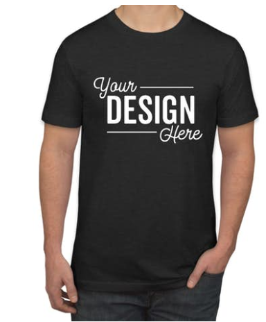 InkFinite "Your Design Here" Color Graphic Logo Custom T-Shirt